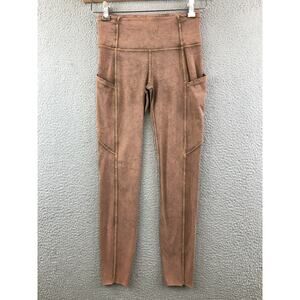 Lululemon Pants Womens 4 Brown High Rise Yoga Leggings Side Pockets Athletic